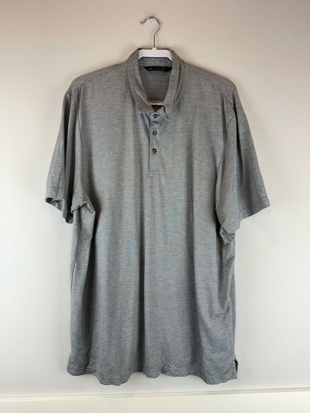 Travis Mathew Gray Multicolor Speckled Short Sleeve Golf Casual Polo Shirt XXL